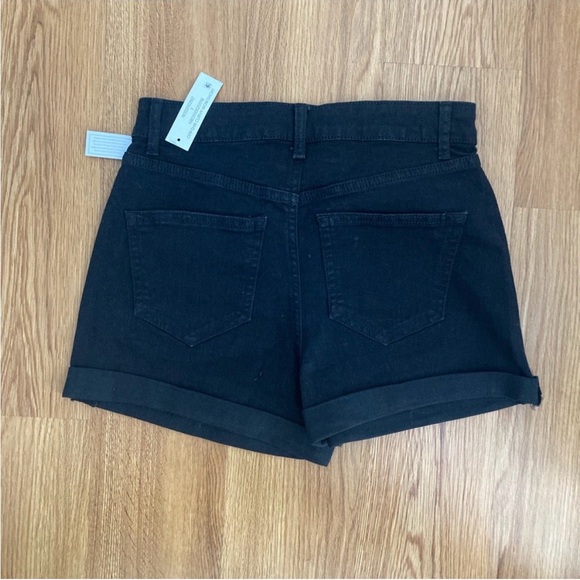 No Boundaries Black Denim Shorts Womens Size 7 Juniors High Rise Cuffed NWT - Picture 6 of 6